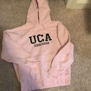 Baby pink UCA cheerleader hoodie